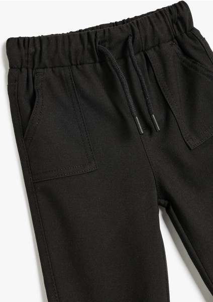 Jogger Pantolon Beli Bağlamalı Cepli