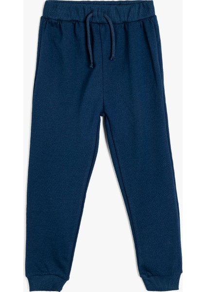 Beli Bağlamalı Pamuk Karışımlı Basic Jogger Eşofman Altı