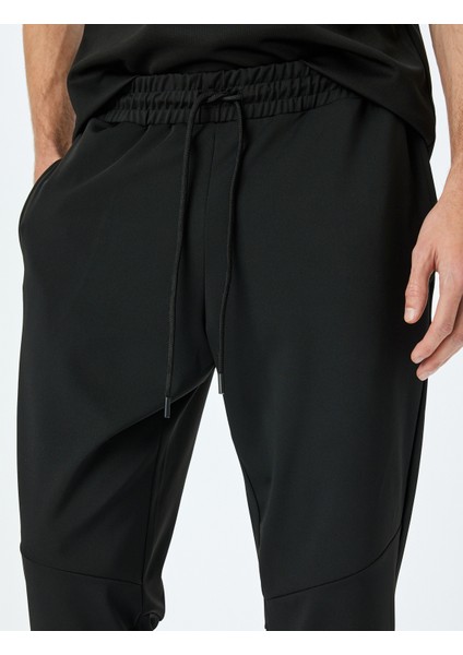 Dikiş Detaylı Beli Bağcıklı Jogger Spor Eşofman Altı