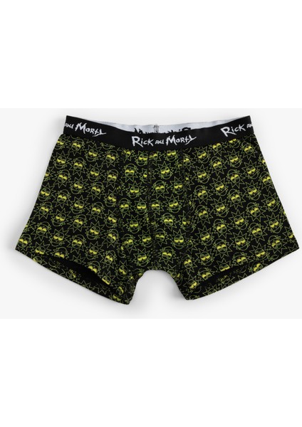Rick And Morty Lisanslı Pamuklu 3'lü Boxer Seti