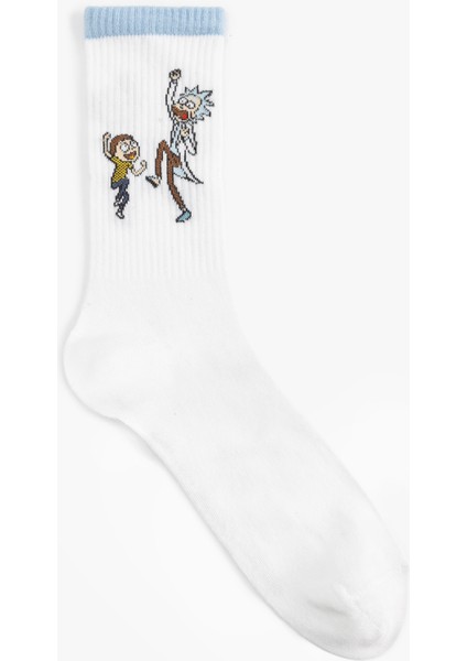 Rick And Morty Lisanslı Pamuk Karışımlı Soket Çorap
