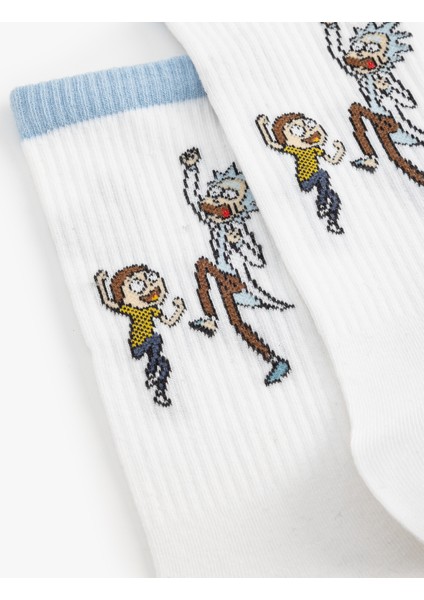 Rick And Morty Lisanslı Pamuk Karışımlı Soket Çorap