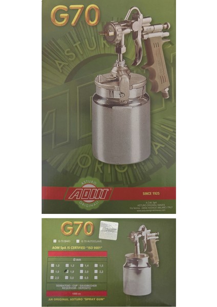 Asture Boya Tabancası Alttan Depolu 1,8 mm