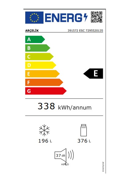 391572 Esc Gardırop Tipi Buzdolabı