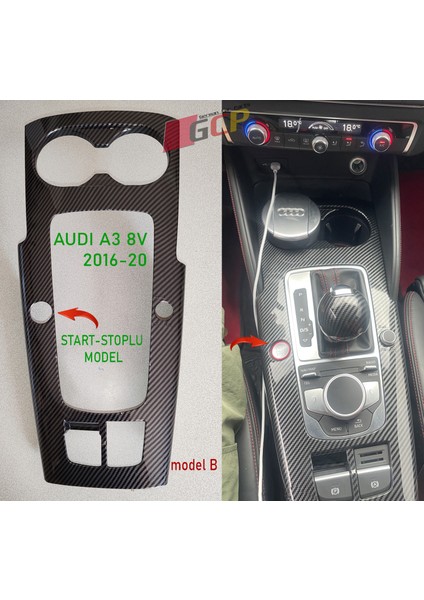 Audi A3 8V Vites Paneli Karbon Trim Çerçeve Tuning