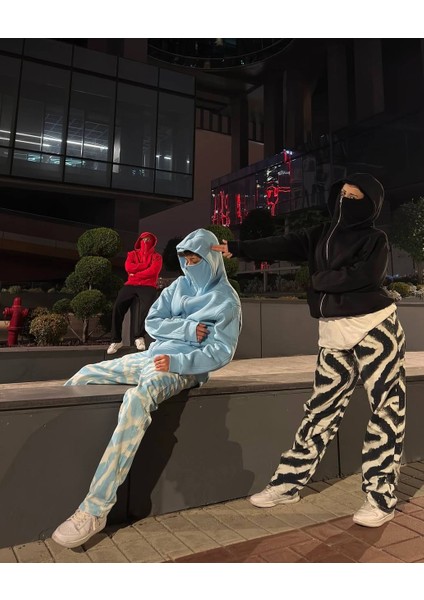 Ninja Kar Maskeli Oversize Unisex Ceket