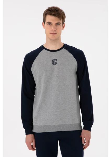 U.S. Polo Assn. Erkek Gri Melanj Sweatshirt 50293455-VR086