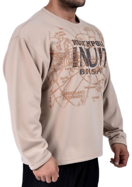 Açık Kahve Rahat Kesim Sweatshirt Big Sam 4618 fiyatları