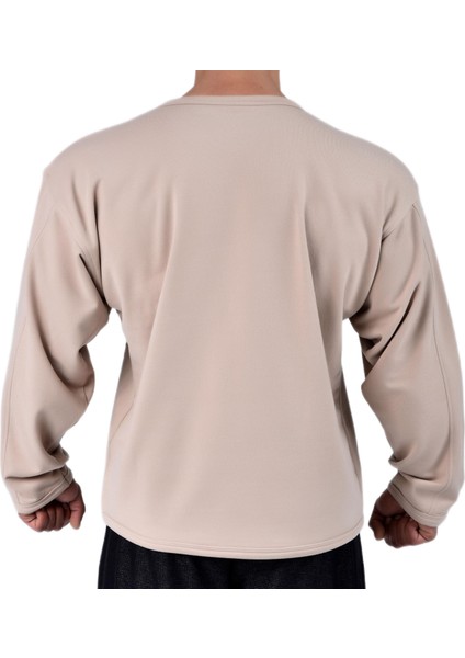 Açık Kahve Rahat Kesim Sweatshirt Big Sam 4618 fırsatları