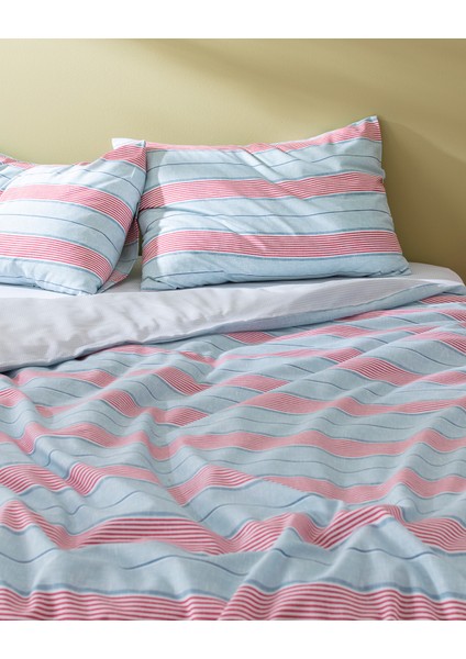 Marc Çift Kişilik Pamuklu Baskılı Nevresim Takımı - Mavi/kırmızı fiyatları