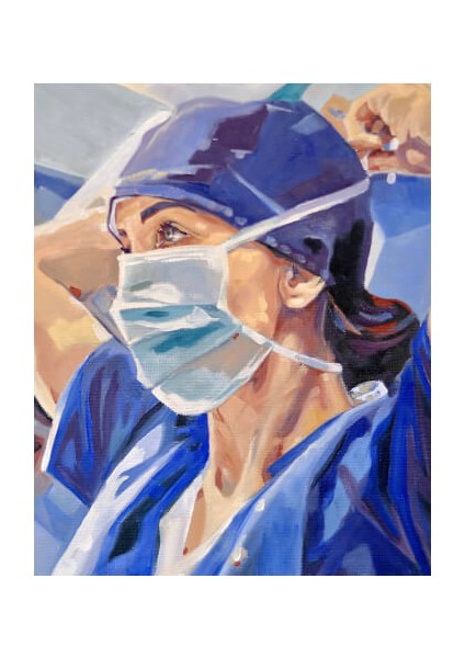 Canvas Pandemi Günü Sayılarla Boyama Seti Kasnaklı 40 x 50 cm