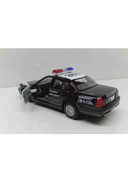 1:42 Ölçek Ford Crown Victoria Police// Çek Bırak Metal Araba