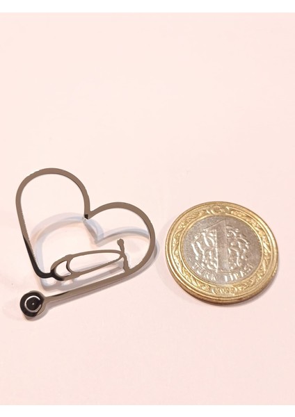 Kalp Steteskop Çelik Broş. Doktor Broş, Hemşire Broş. Kadın Broş, Erkek Broş. modelleri