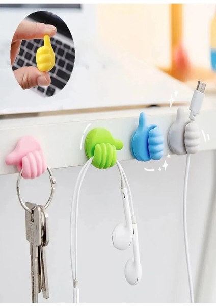 1 Adet Çok Fonksiyonlu Yapışkanlı El Şeklinde Başparmak Kablo Tutucu Düzenleyici Sabitleyici fiyatları