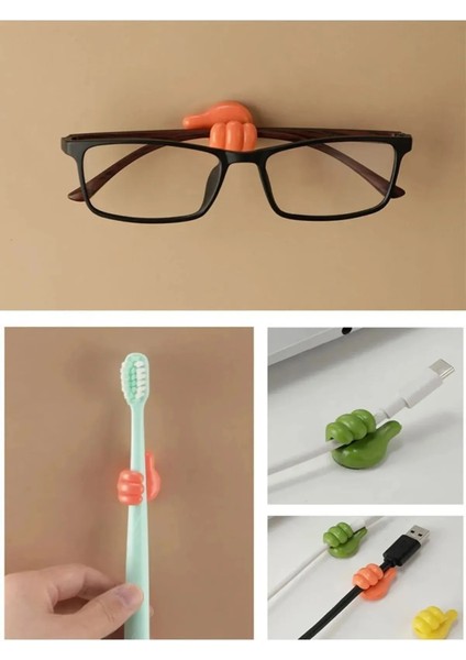 1 Adet Çok Fonksiyonlu Yapışkanlı El Şeklinde Başparmak Kablo Tutucu Düzenleyici Sabitleyici modelleri