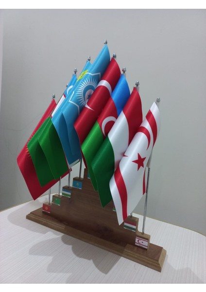 Türk Birliği Ahşap Kaideli Bayrak Seti fiyatları