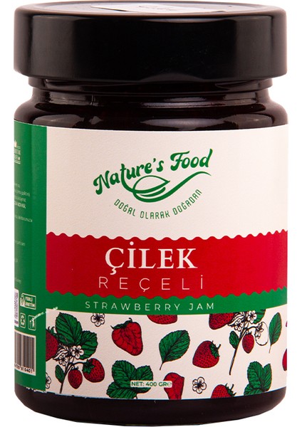 Çilek Reçeli Premium Series 400 gr Cam Şişe %65 Çilek Doğal İçerik Doğal Tat modelleri