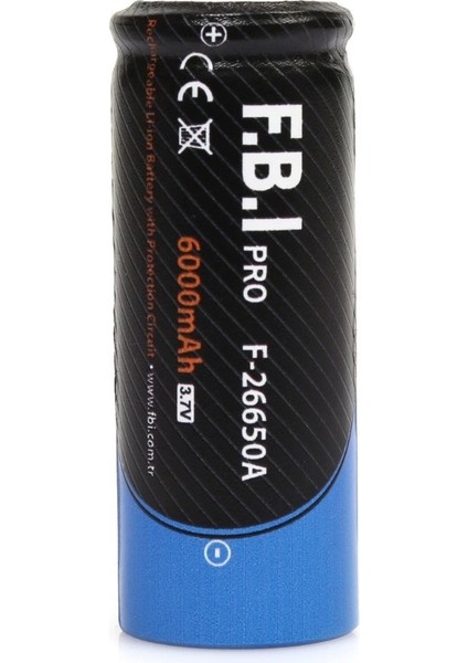 26650 3.7V 6000MAH Şarj Edilebilir Li-Ion Pil