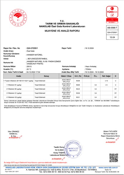 Natürel %100 Fındık Ezmesi 1 kg