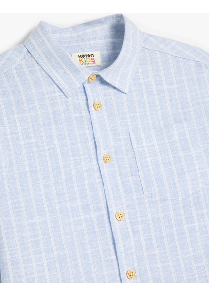 Cep Detaylı Uzun Kollu Pamuklu Gömlek modelleri