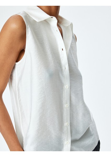 Klasik Yaka Viskon Kolsuz Gömlek indirimleri