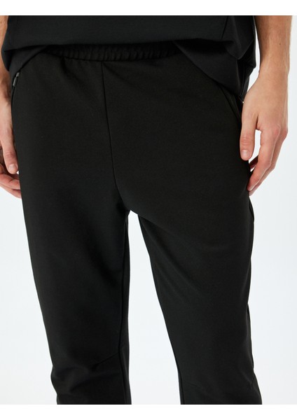 Fermuarlı Cepli Viskon Karışımlı Jogger Spor Eşofman Altı indirimleri
