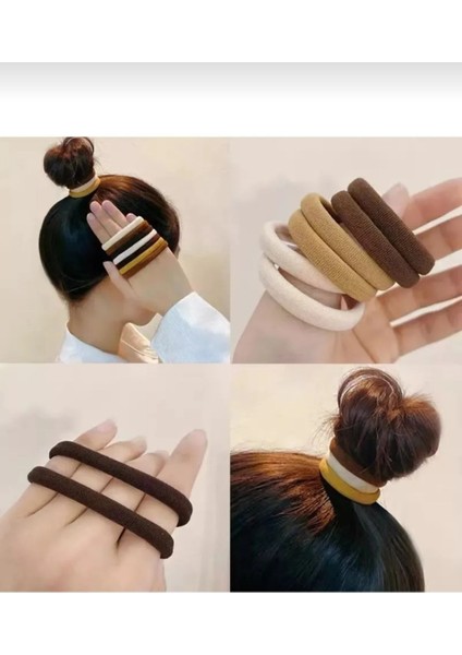 Kadın "l"boy Kahverengi Tonlar 50LI'LASTIK Toka Seti modelleri