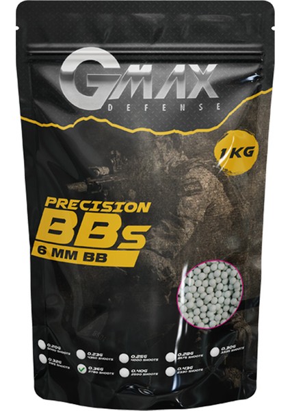 0.36GR 1kg 6mm Plastik Airsoft Bb