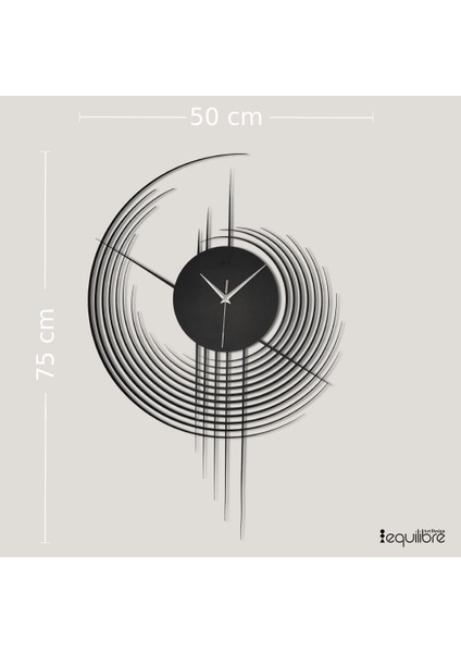 Brush Dekoratif Metal Duvar Saati