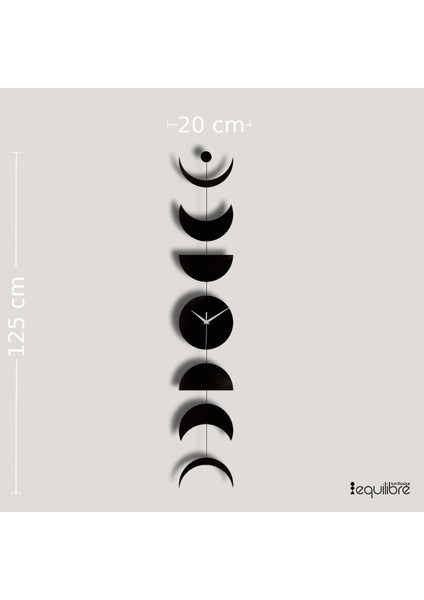 Luna Dekoratif Metal Duvar Saati