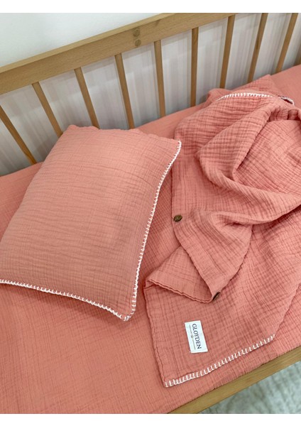 Bebek Müslin Nevresim Takımı Pembe 100 x 150 fiyatları