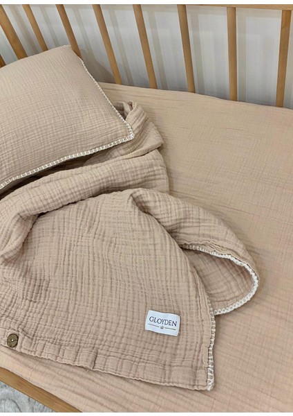 Bebek Müslin Nevresim Takımı Bej 100 x 150 fiyatları