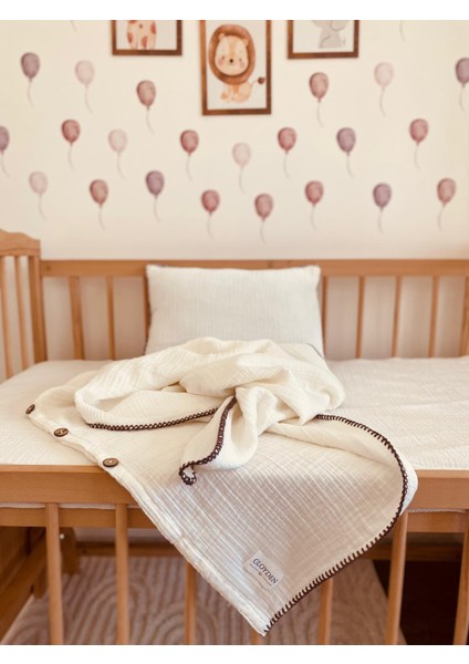 Park Yatak Bebek Müslin Nevresim Takımı Ekru 70X110