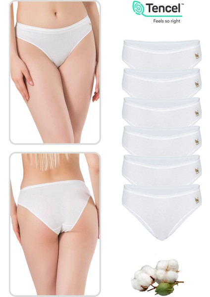 Özkan 23924 6'lı Paket Kadın Pamuklu Modal Esnek Yumuşak Slip Külot