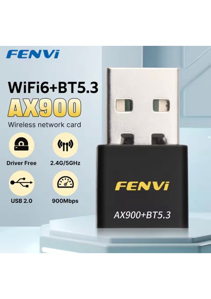 Wifi-6 Wifi+Bluetooth 5.3 Adaptörü CE Sertifikalı Yüksek Çekim Düşük Gecikme Süper Hızlı Çift Bant 900Mbps/5Ghz/2.4Ghz