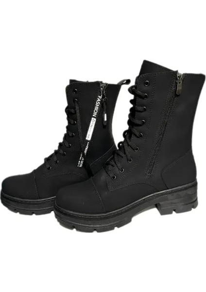 Siyah Şık Sportif Fermuarlı Kadın Bot fiyatları