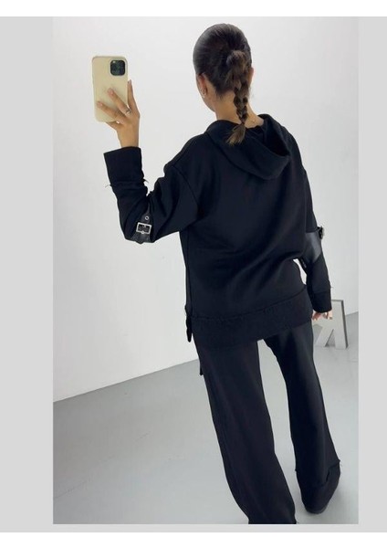 Kadın Deri Detaylı Tasarım Garnili Tasarım Takım indirimleri