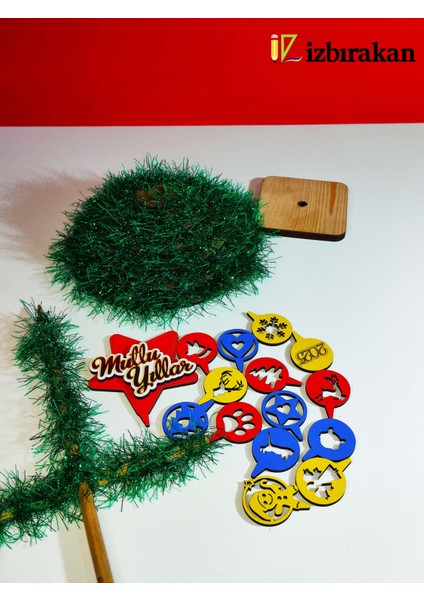 Mini Süslü Spiral Yılbaşı Ağacı 30CM