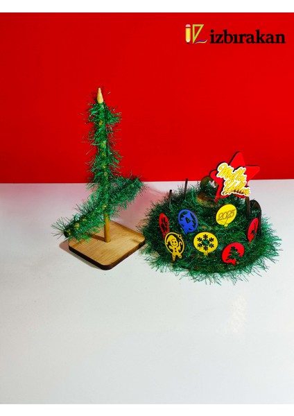 Mini Süslü Spiral Yılbaşı Ağacı 30CM