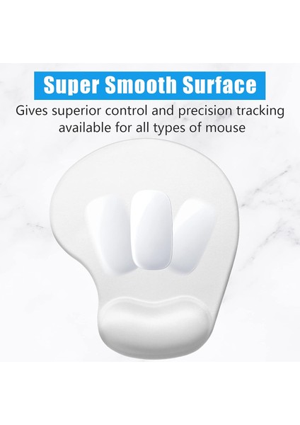Bilek Destekli Mouse Pad - Kesik Kaymaz Mouse Ped - Fare Pedi - Kesik Oval Mouse Pedi - Oval Kesik Mousepad