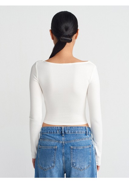 31507 Uzun Kollu Top-Ekru fiyatları