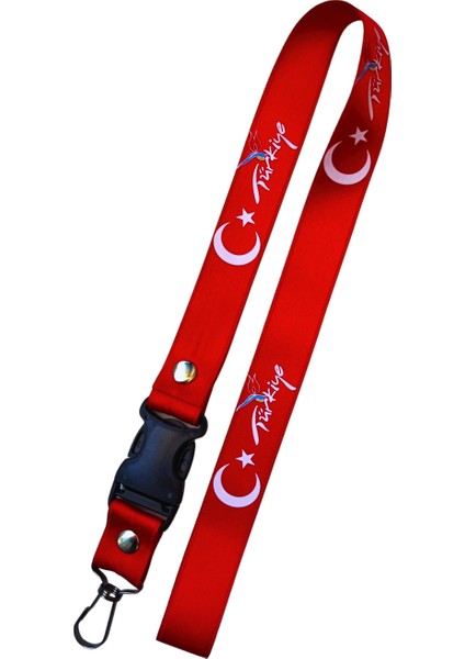 Türk Bayrak'lı Kırmızı Araç Oto Ayna Askısı | Türk Bayrak'lı Ayyıldız Araba Anahtarlığı Ayna Ipi