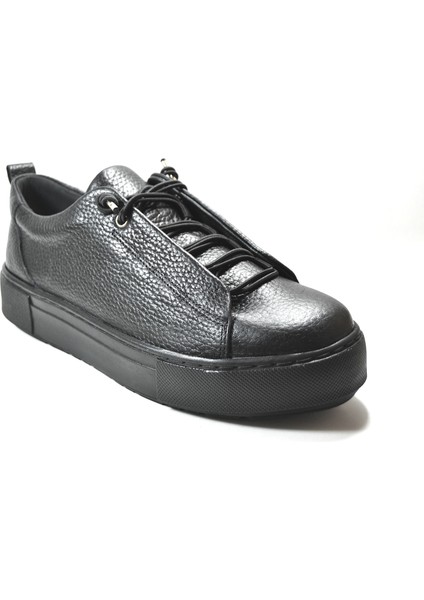 2401 Deri Beyaz & Siyah Lastikli Casual Erkek Ayakkabı Özel Numara fırsatları