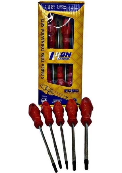 5 Parça Torx Tornavida Seti