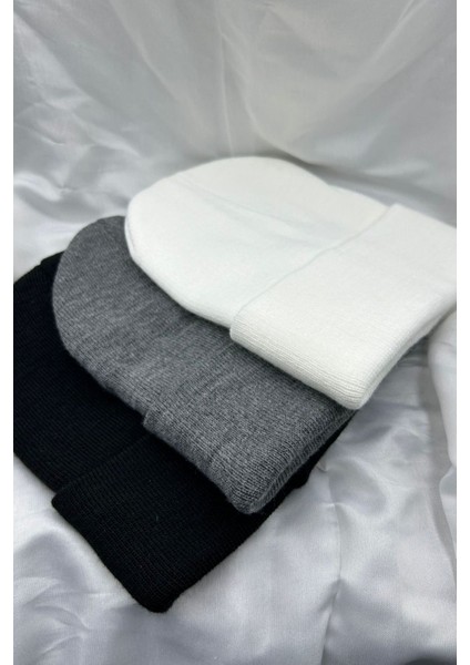 Unisex Erkek Kadın Esnek Rahat Kullanım Kışlık Rüzgar Geçirmez Siyah,beyaz,gri Bere