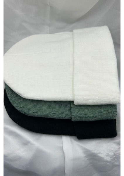 3 Adet Unisex Erkek Kadın Esnek Rahat Kullanım Kışlık Rüzgar Geçirmez Siyah,beyaz,yeşil Bere modelleri