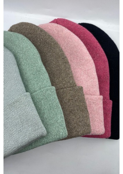 Unisex Düz Basic Yerli Üretim Katlamalı Kışlık 6'lı Bere Takımı fiyatları