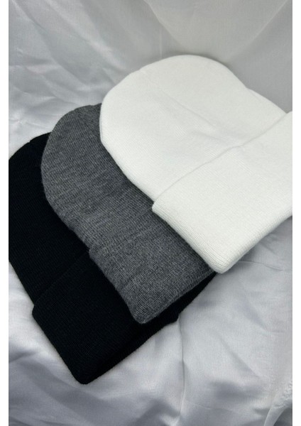 Unisex Erkek Kadın Esnek Rahat Kullanım Kışlık Rüzgar Geçirmez Siyah,beyaz,füme Bere