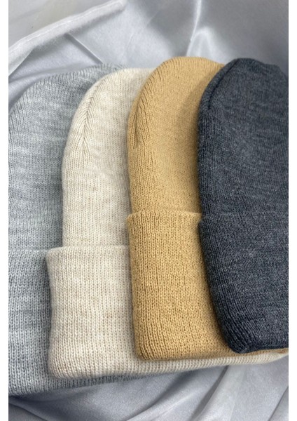 Unisex Düz Basic Katlamalı Kışlık Yerli 4'lü Bere Takımı fiyatları