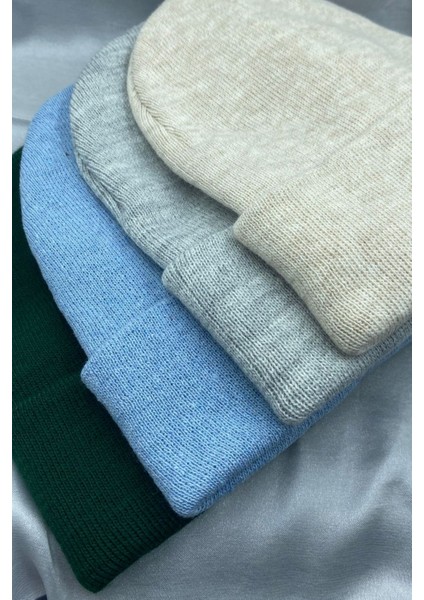 Unisex Düz Basic Katlamalı Kışlık Yerli 4'lü Bere Takımı fiyatları